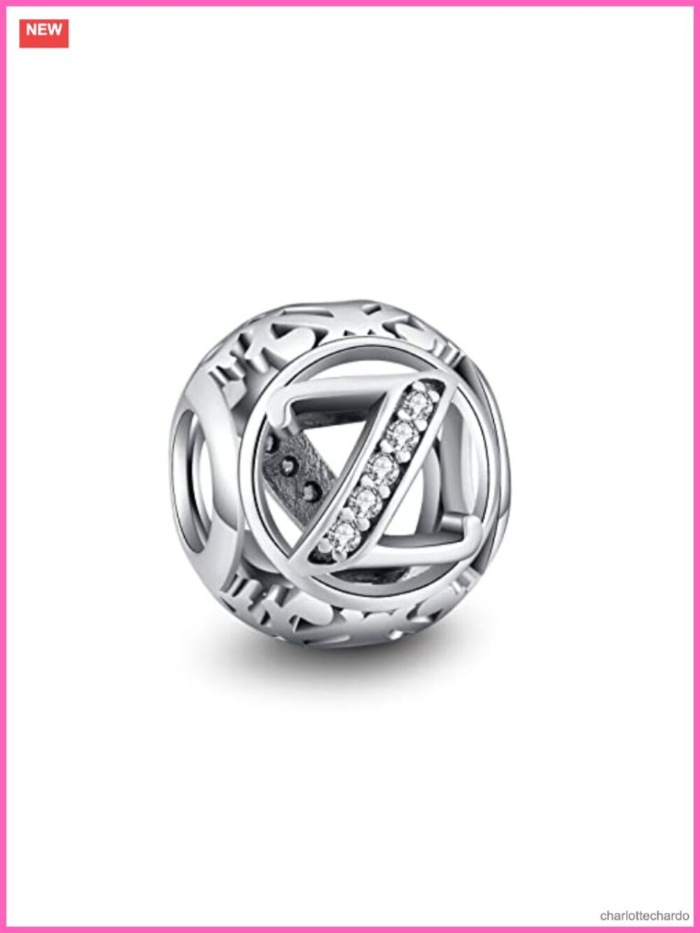 925 Sterling Silver Letter Z Charm for Bracelets & Necklaces